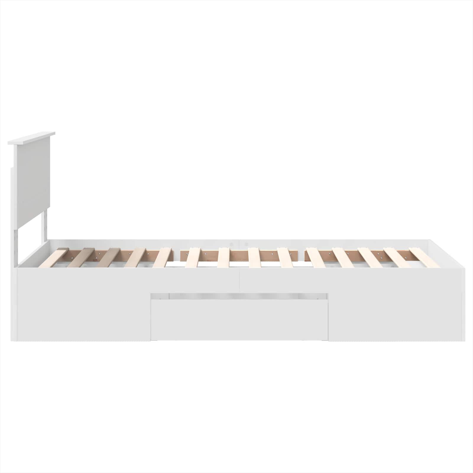 vidaXL Ramka łóżka Biały 80 x 200 cm Materiał drewnopochodny