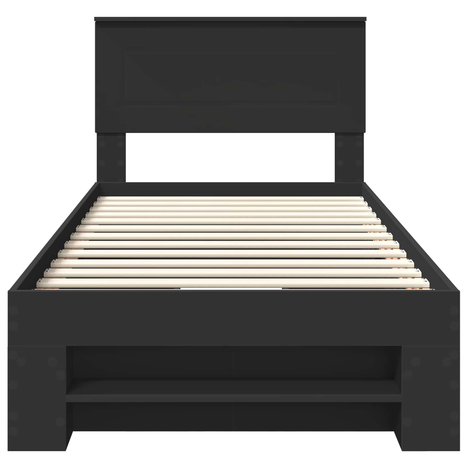 vidaXL Ramka łóżka Czarny 80 x 200 cm Materiał drewnopochodny