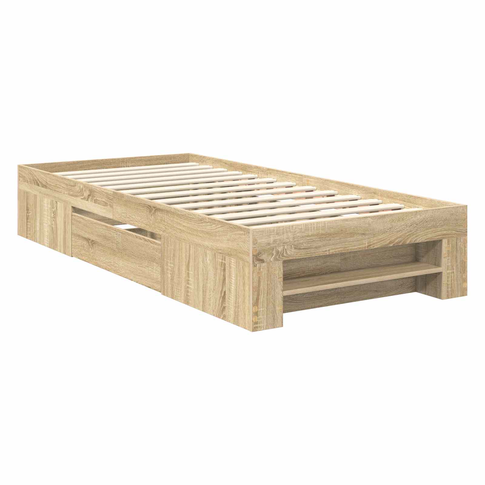 vidaXL Ramka łóżka Dąb Sonoma 80 x 200 cm Materiał drewnopochodny