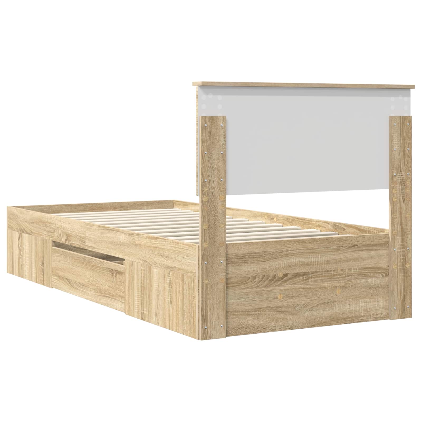vidaXL Ramka łóżka Dąb Sonoma 80 x 200 cm Materiał drewnopochodny