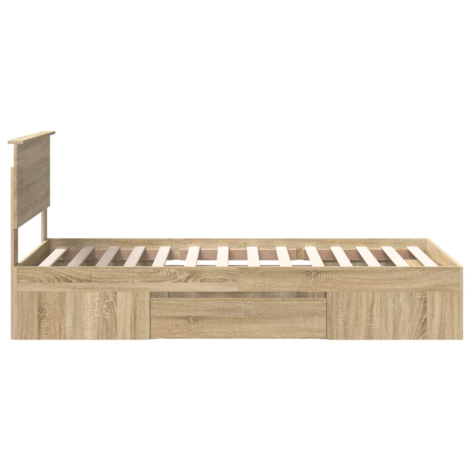 vidaXL Ramka łóżka Dąb Sonoma 80 x 200 cm Materiał drewnopochodny