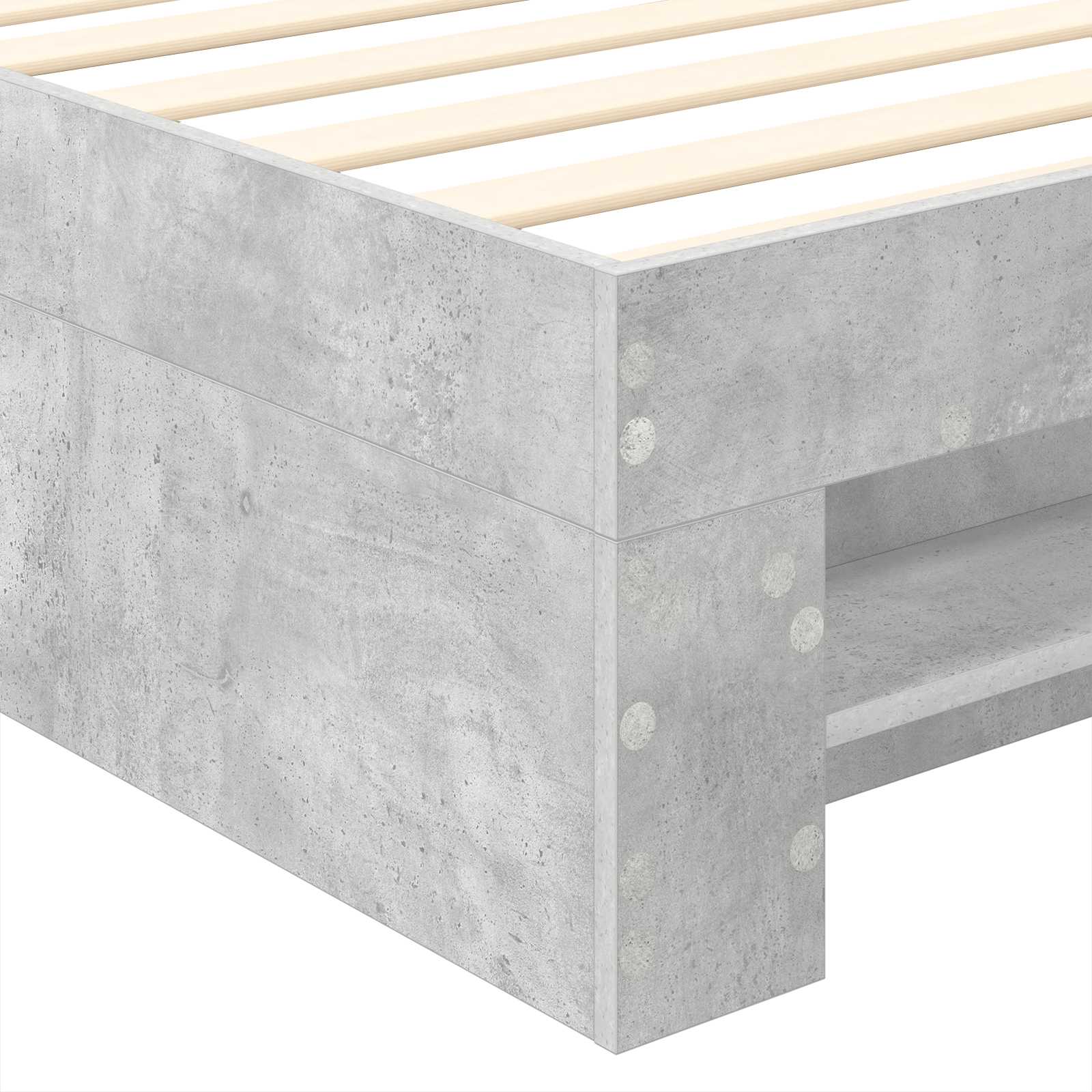 vidaXL Ramka łóżka Betonowy szary 80 x 200 cm Materiał drewnopochodny