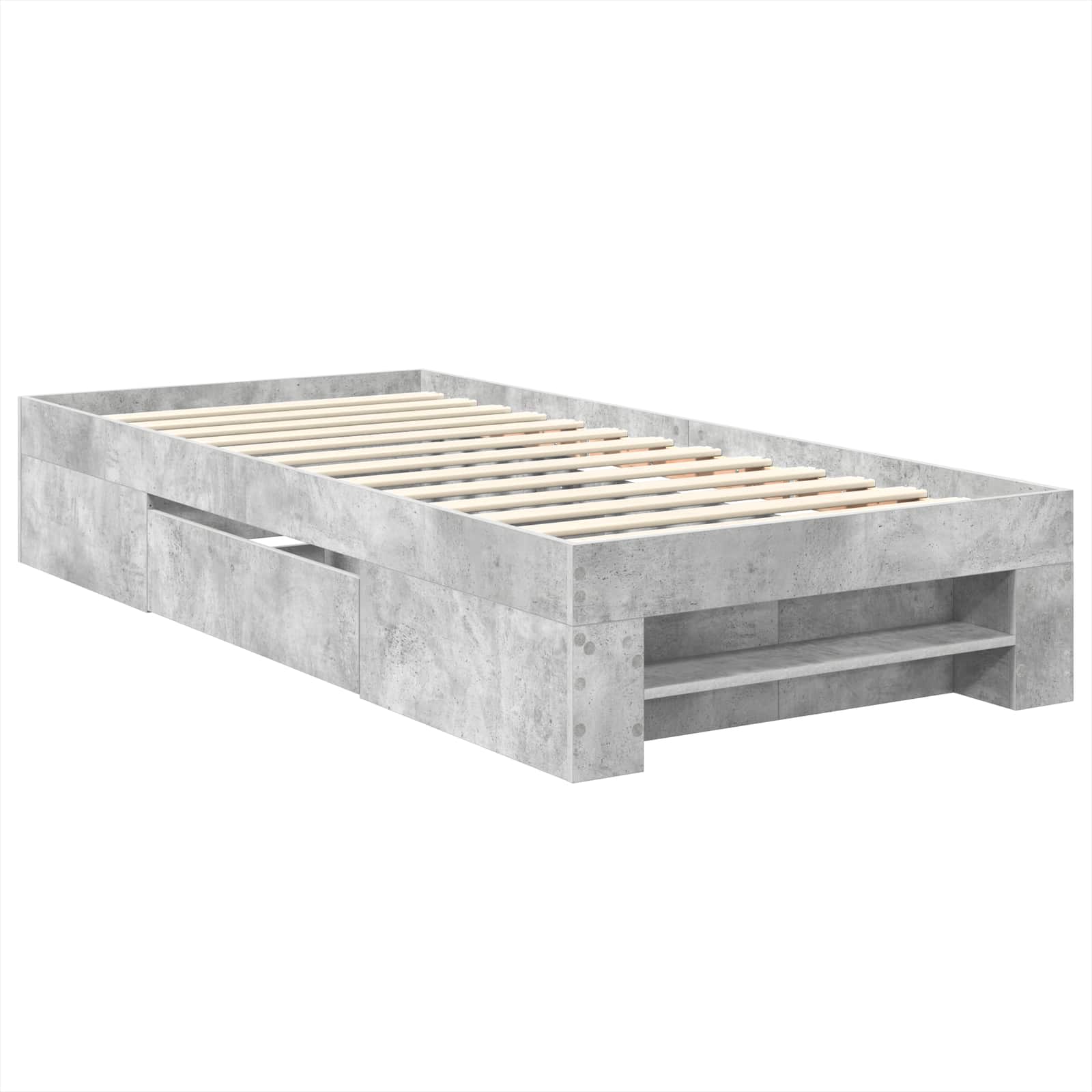vidaXL Ramka łóżka Betonowy szary 80 x 200 cm Materiał drewnopochodny