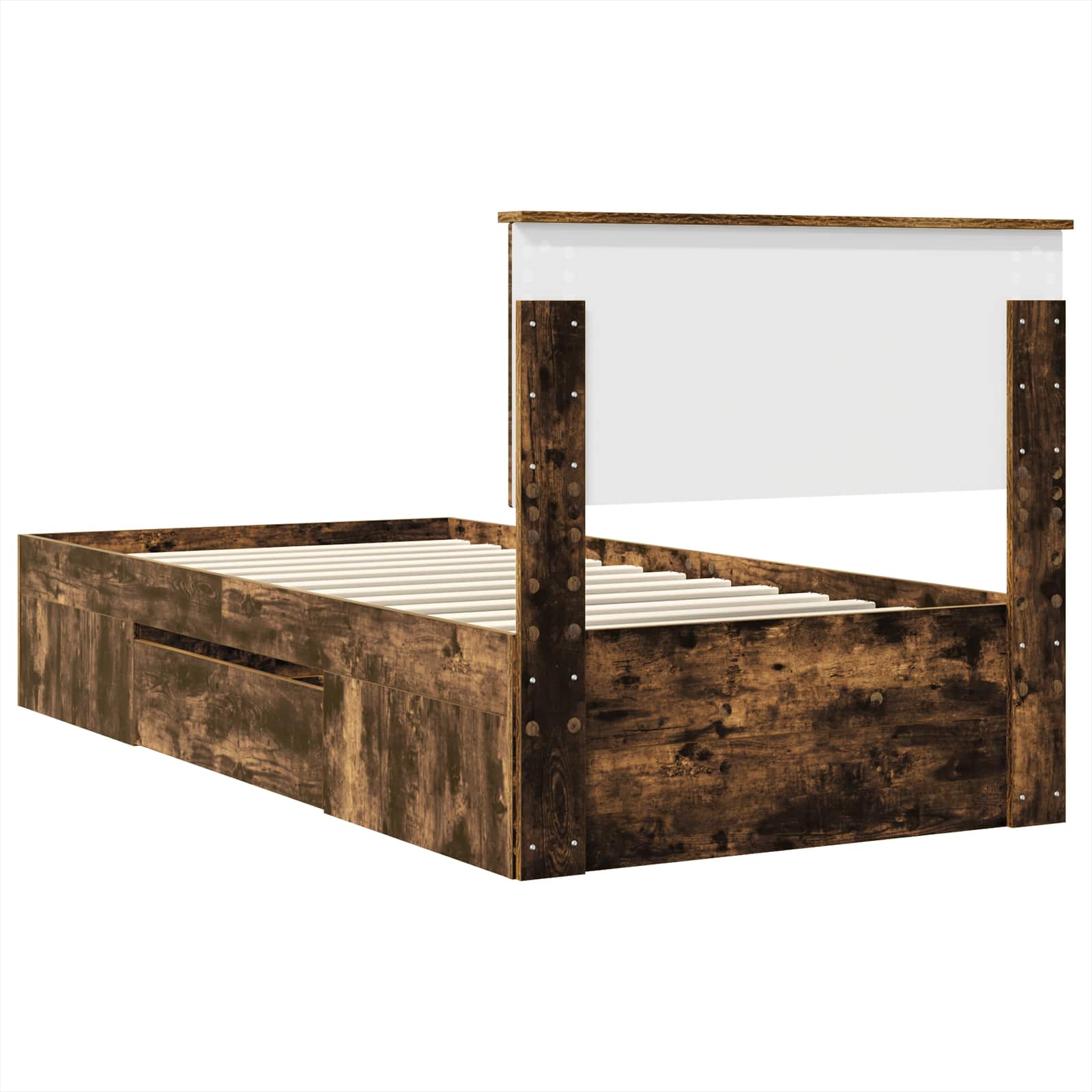 vidaXL Ramka łóżka Dąb wędzony 80 x 200 cm Materiał drewnopochodny