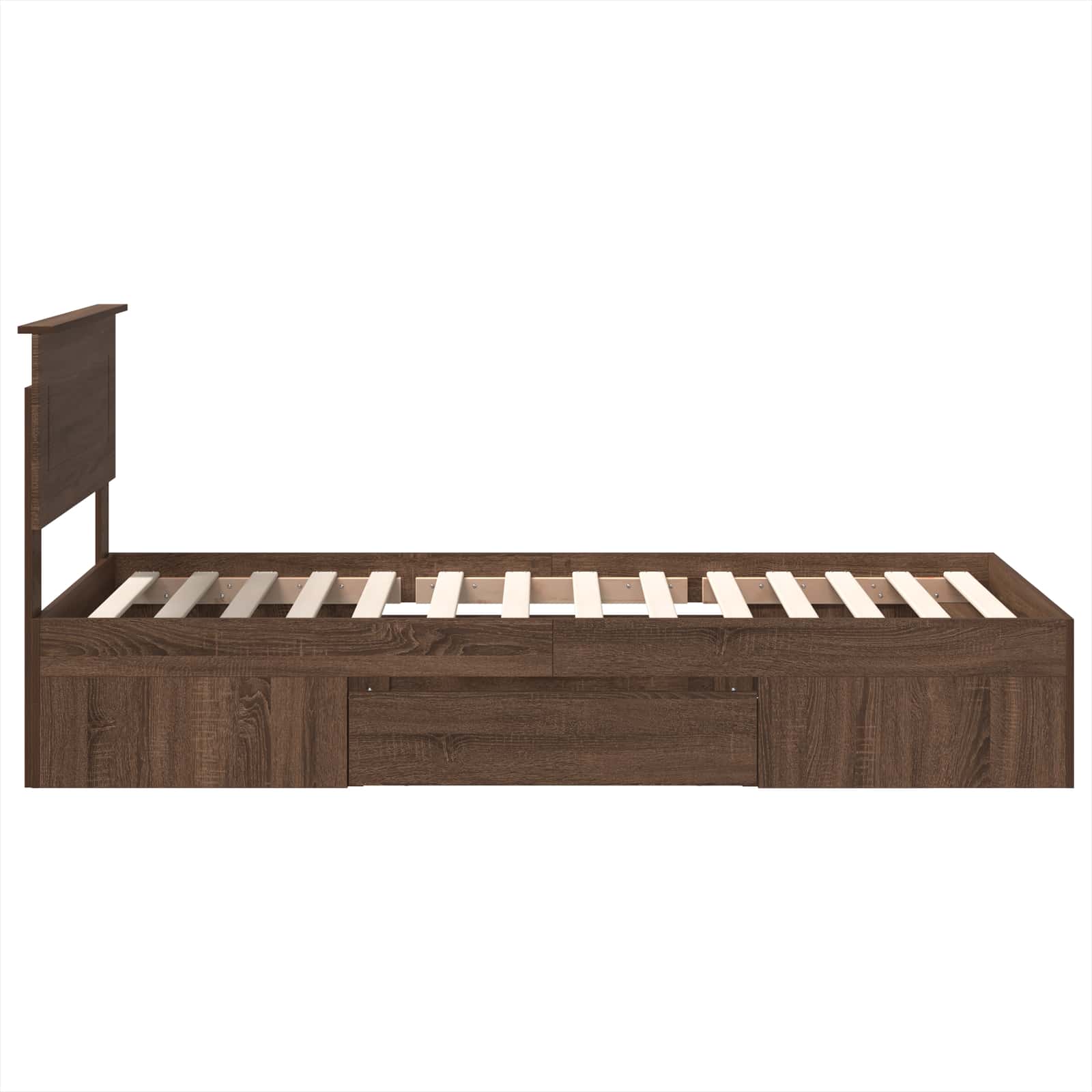 vidaXL Ramka łóżka Brązowy dąb 80 x 200 cm Materiał drewnopochodny
