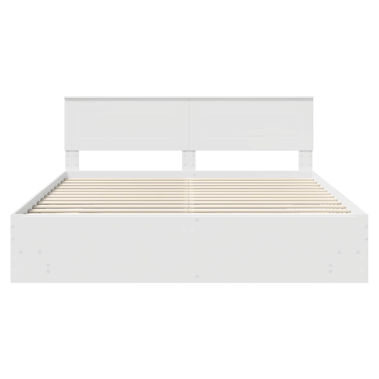 vidaXL Ramka łóżka Biały 200 x 200 cm Materiał drewnopochodny