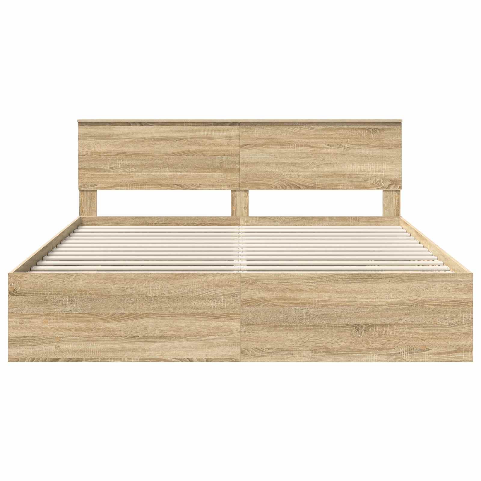 vidaXL Ramka łóżka Dąb Sonoma 200 x 200 cm Materiał drewnopochodny