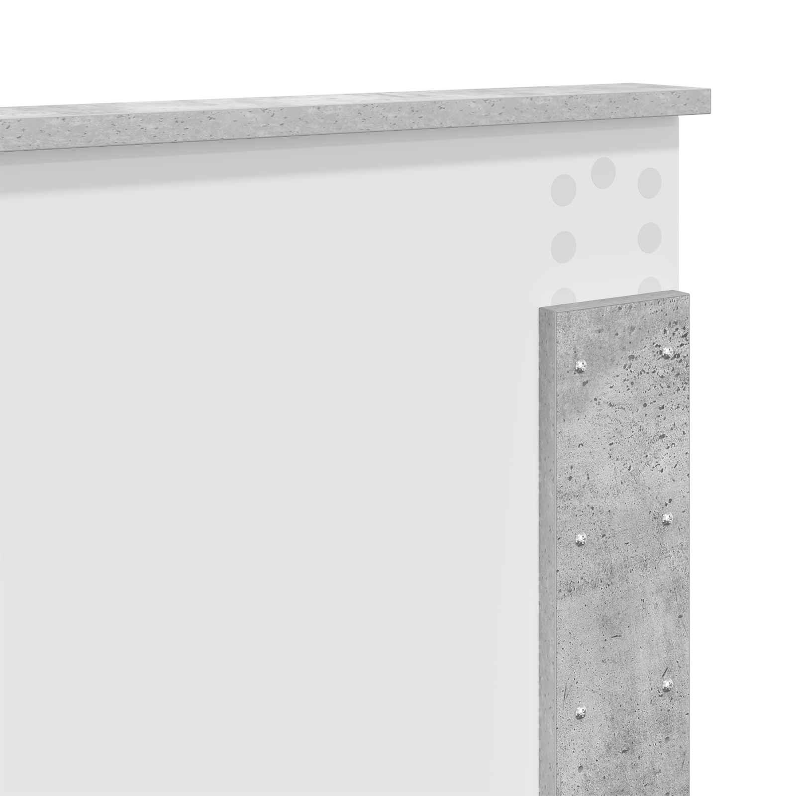 vidaXL Ramka łóżka Betonowy szary 200 x 200 cm Materiał drewnopochodny