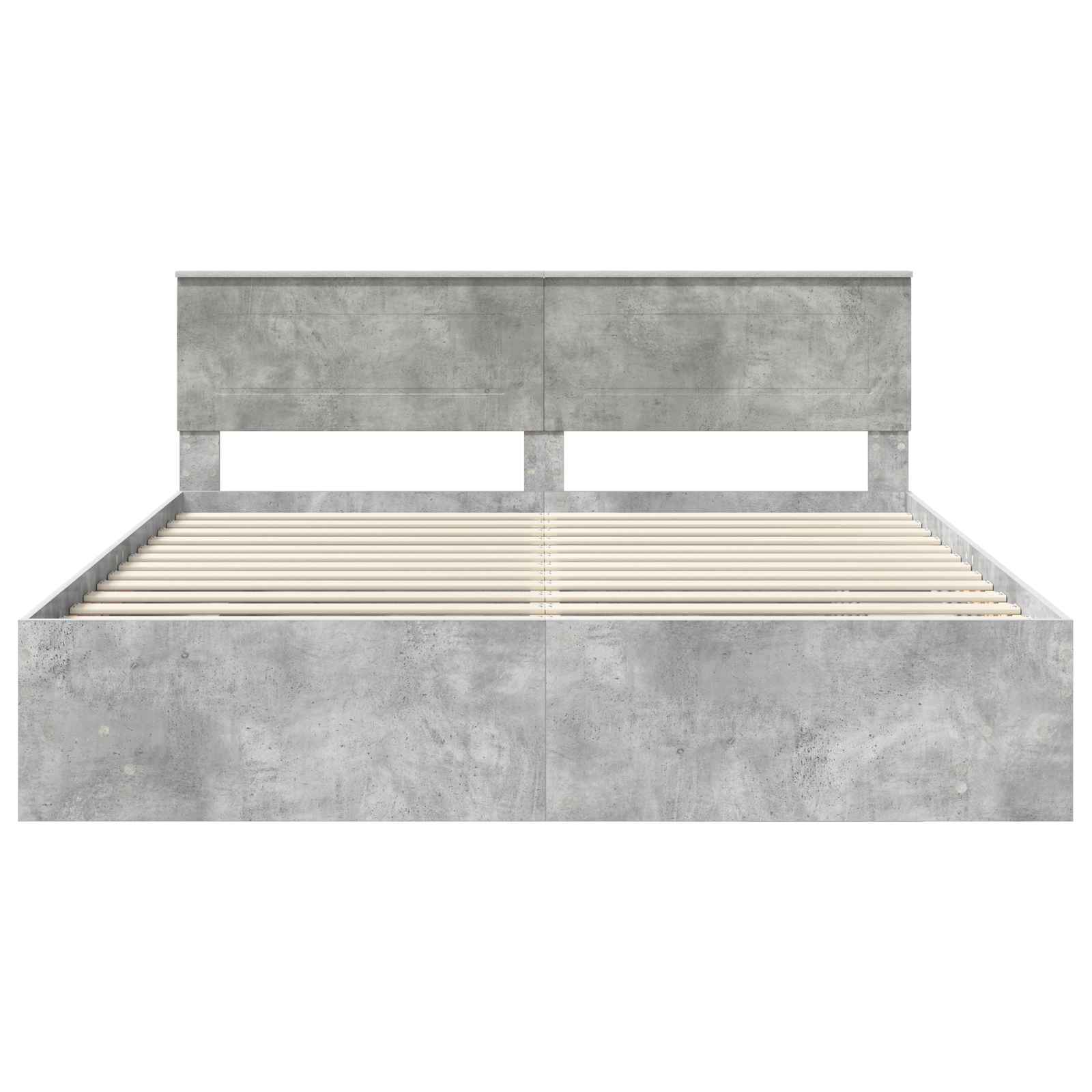 vidaXL Ramka łóżka Betonowy szary 200 x 200 cm Materiał drewnopochodny