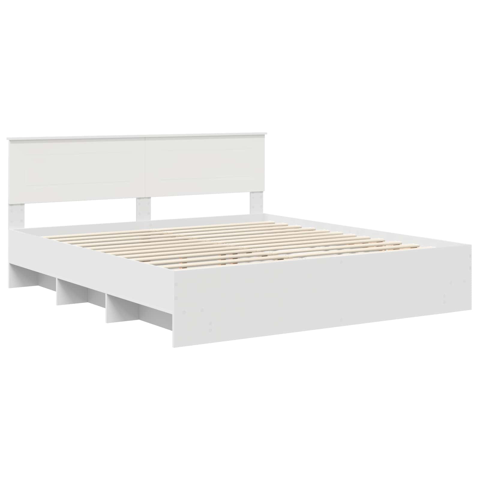 vidaXL Ramka łóżka Biały 180 x 200 cm Materiał drewnopochodny