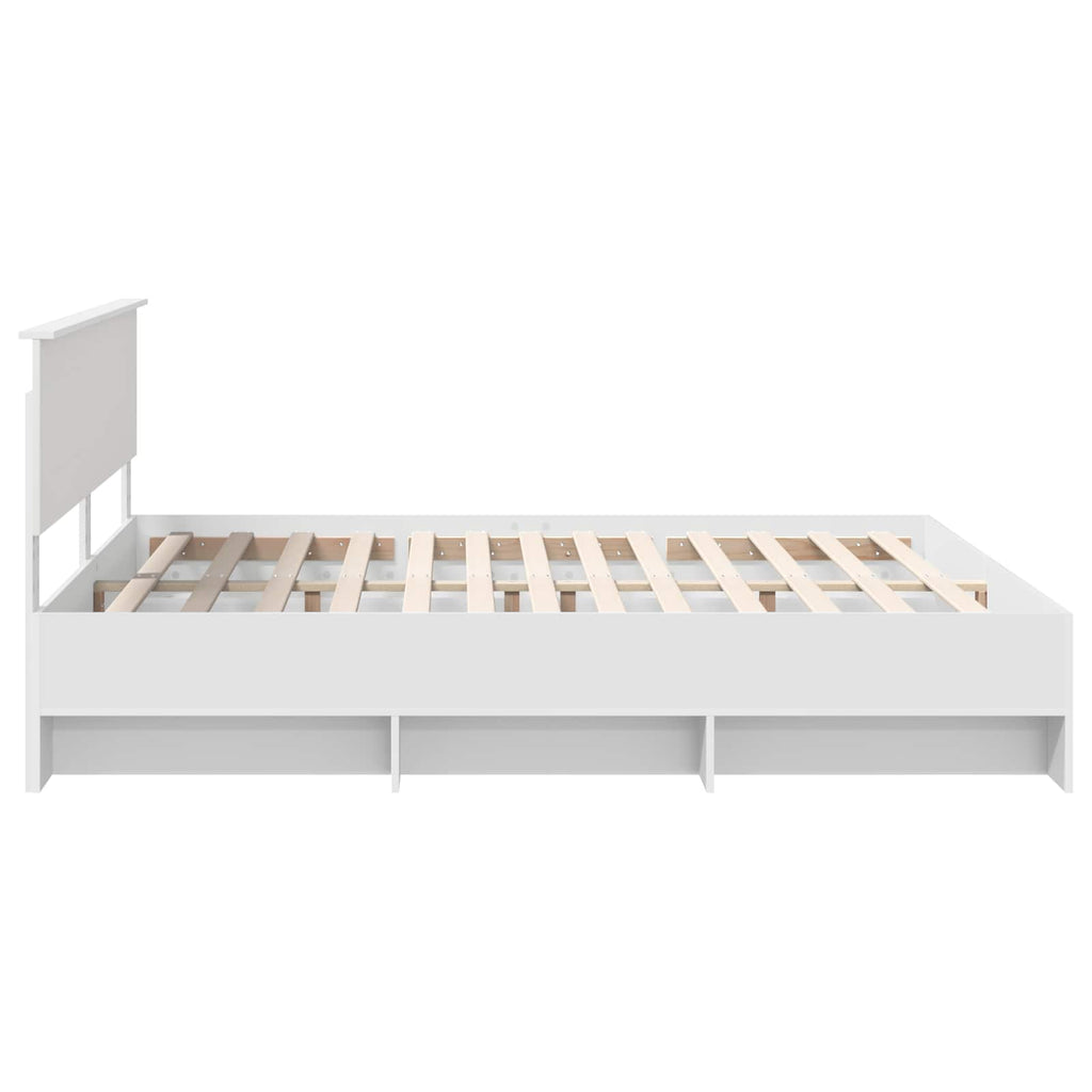 vidaXL Ramka łóżka Biały 180 x 200 cm Materiał drewnopochodny