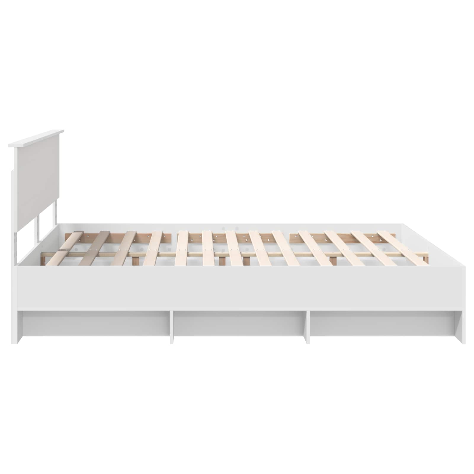 vidaXL Ramka łóżka Biały 180 x 200 cm Materiał drewnopochodny