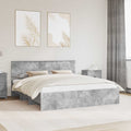 vidaXL Ramka łóżka Betonowy szary 180 x 200 cm Materiał drewnopochodny