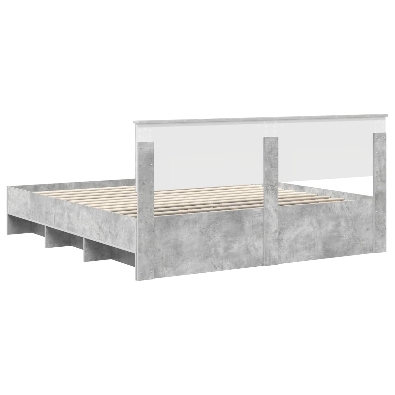 vidaXL Ramka łóżka Betonowy szary 180 x 200 cm Materiał drewnopochodny