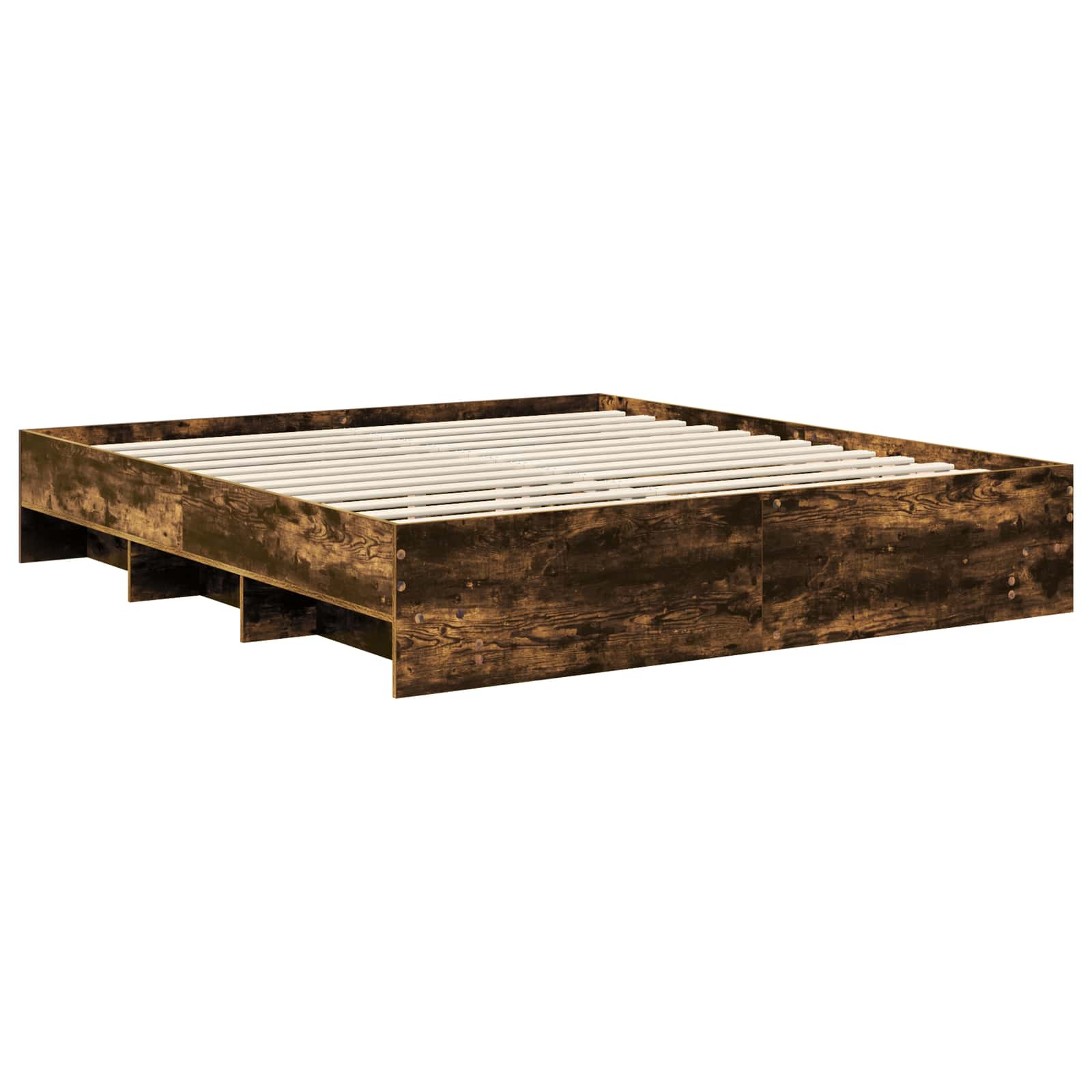 vidaXL Ramka łóżka Dąb wędzony 180 x 200 cm Materiał drewnopochodny