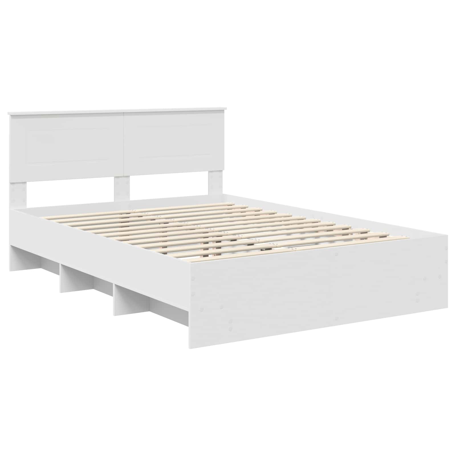 vidaXL Ramka łóżka Biały 160 x 200 cm Materiał drewnopochodny
