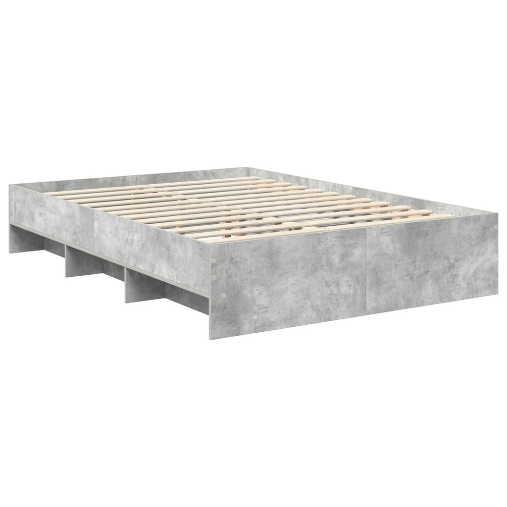 vidaXL Ramka łóżka Betonowy szary 160 x 200 cm Materiał drewnopochodny