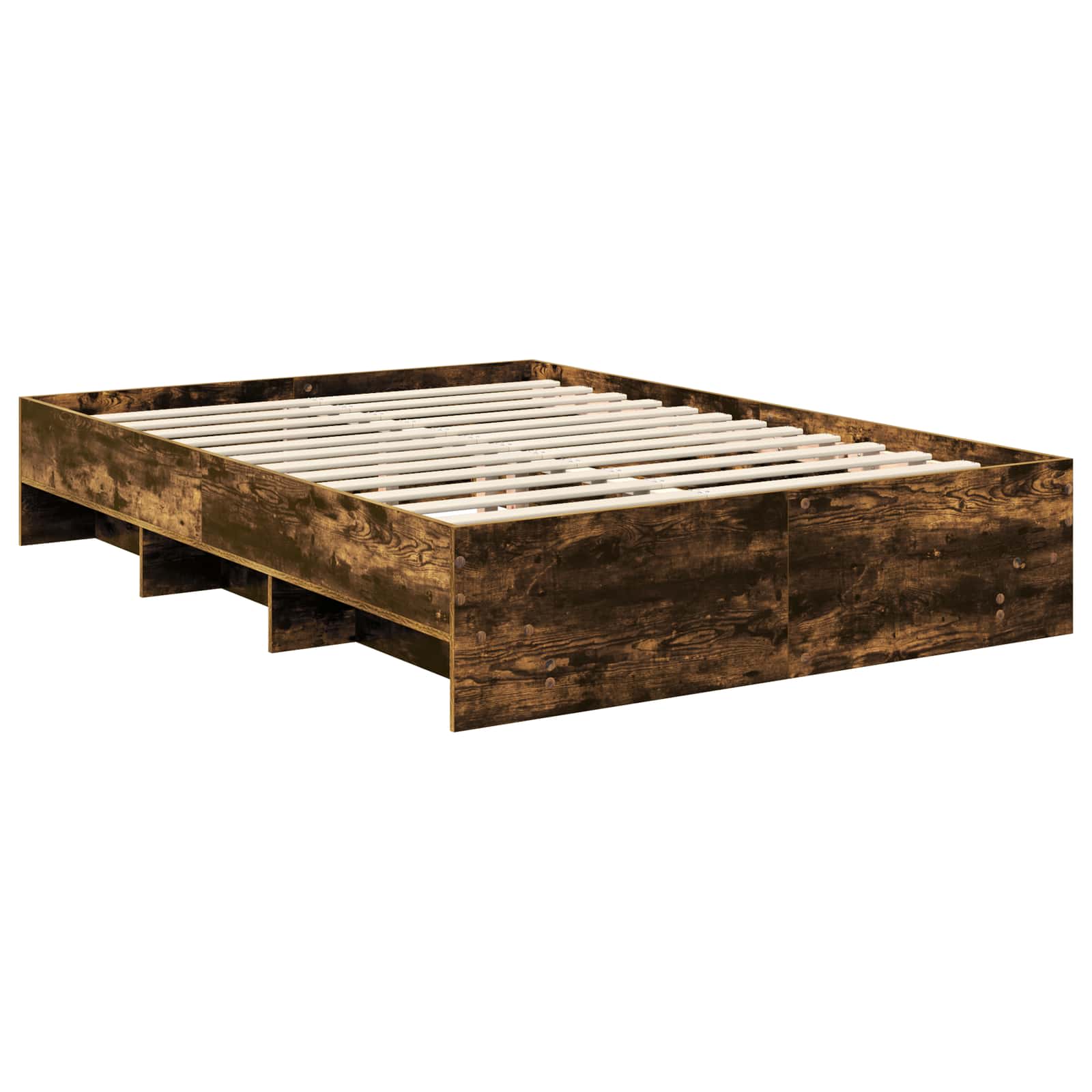 vidaXL Ramka łóżka Dąb wędzony 160 x 200 cm Materiał drewnopochodny