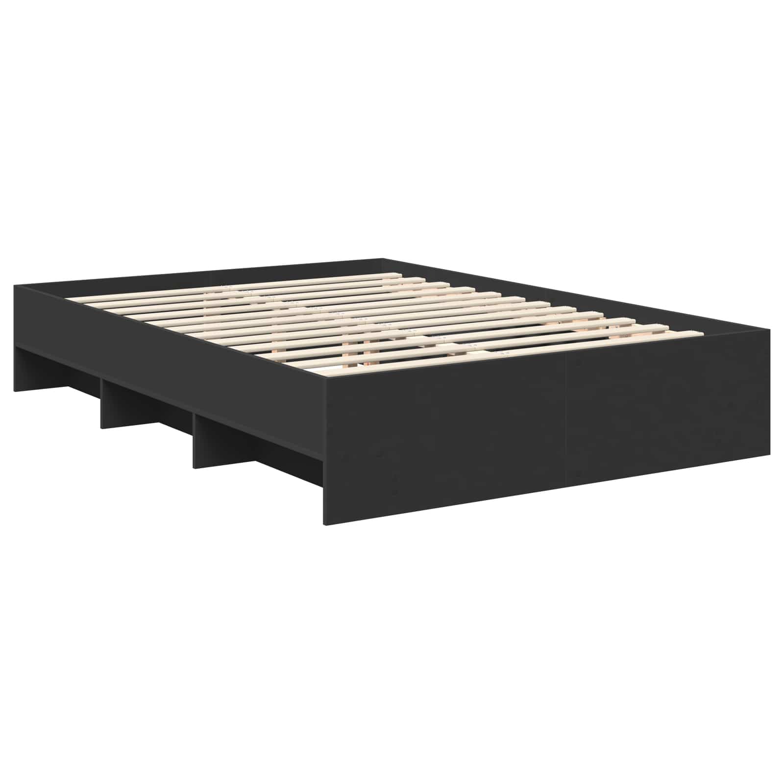 vidaXL Ramka łóżka Czarny 150 x 200 cm Materiał drewnopochodny