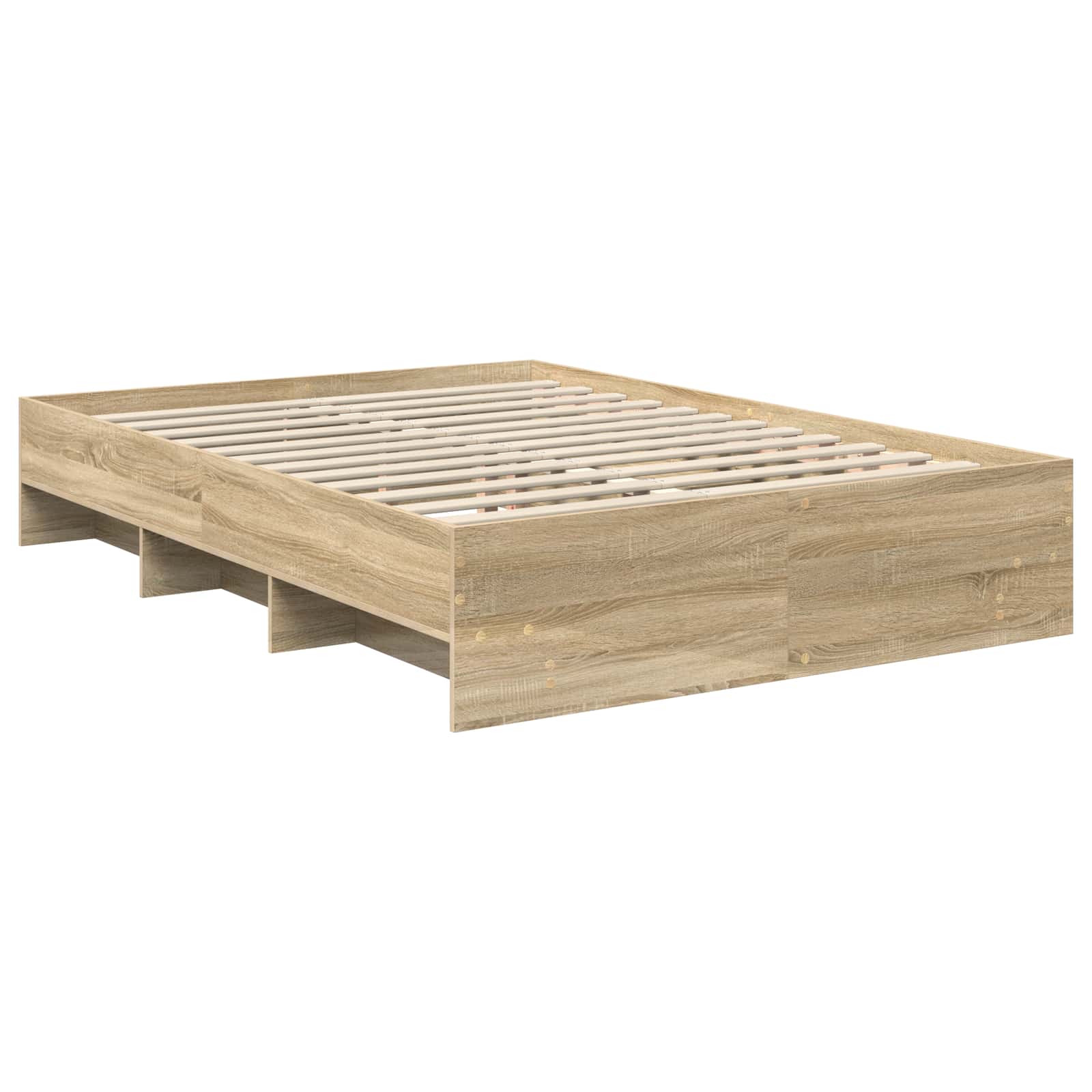 vidaXL Ramka łóżka Dąb Sonoma 150 x 200 cm Materiał drewnopochodny