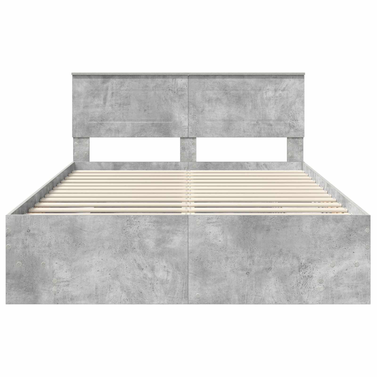 vidaXL Ramka łóżka Betonowy szary 150 x 200 cm Materiał drewnopochodny