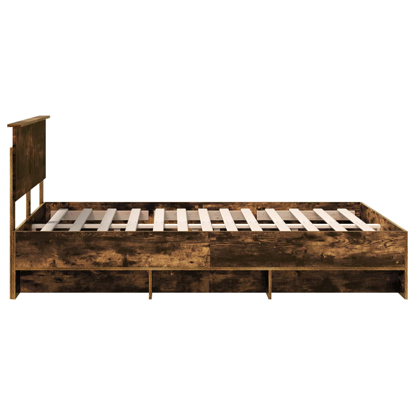 vidaXL Ramka łóżka Dąb wędzony 150 x 200 cm Materiał drewnopochodny