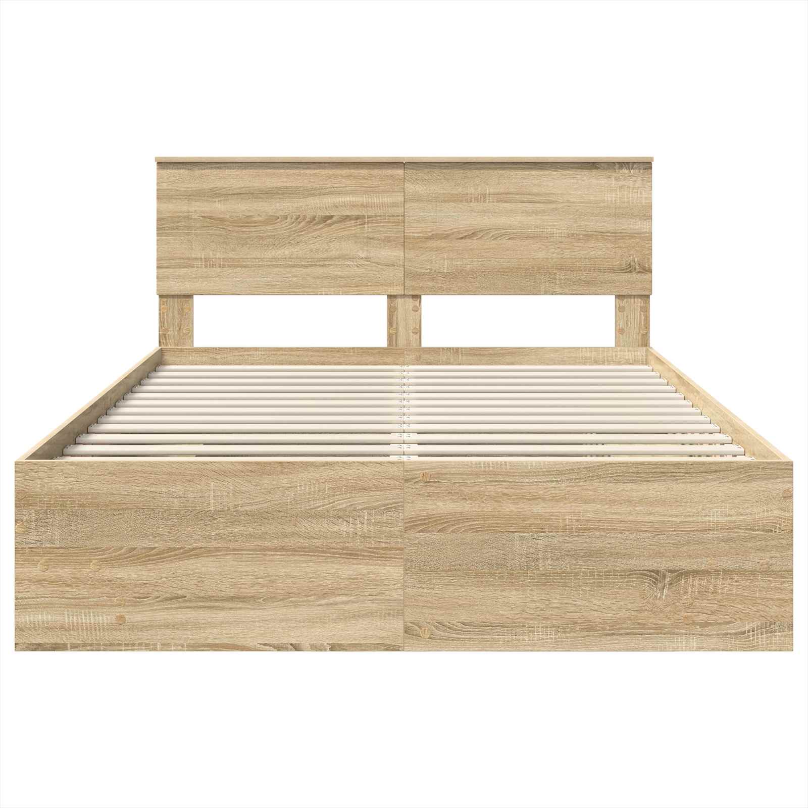 vidaXL Ramka łóżka Dąb Sonoma 140 x 200 cm Materiał drewnopochodny