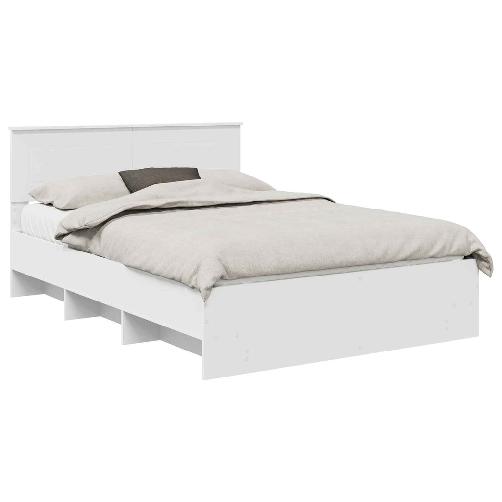 vidaXL Ramka łóżka Biały 140 x 200 cm Materiał drewnopochodny