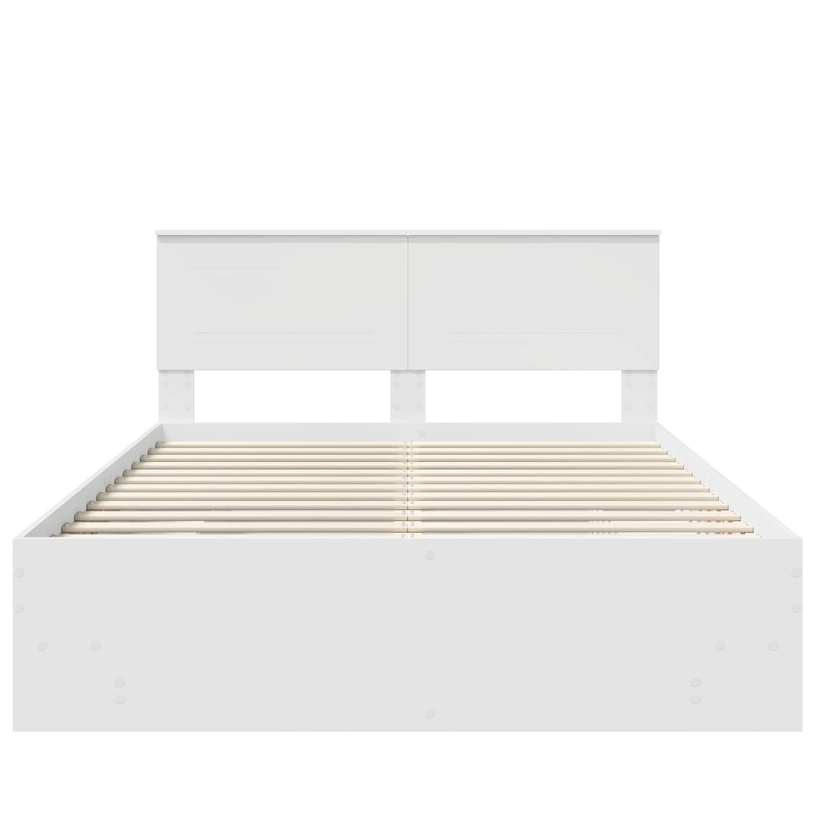 vidaXL Ramka łóżka Biały 140 x 200 cm Materiał drewnopochodny