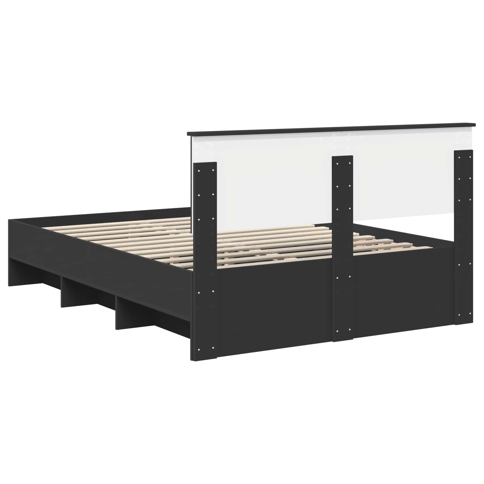 vidaXL Ramka łóżka Czarny 140 x 200 cm Materiał drewnopochodny