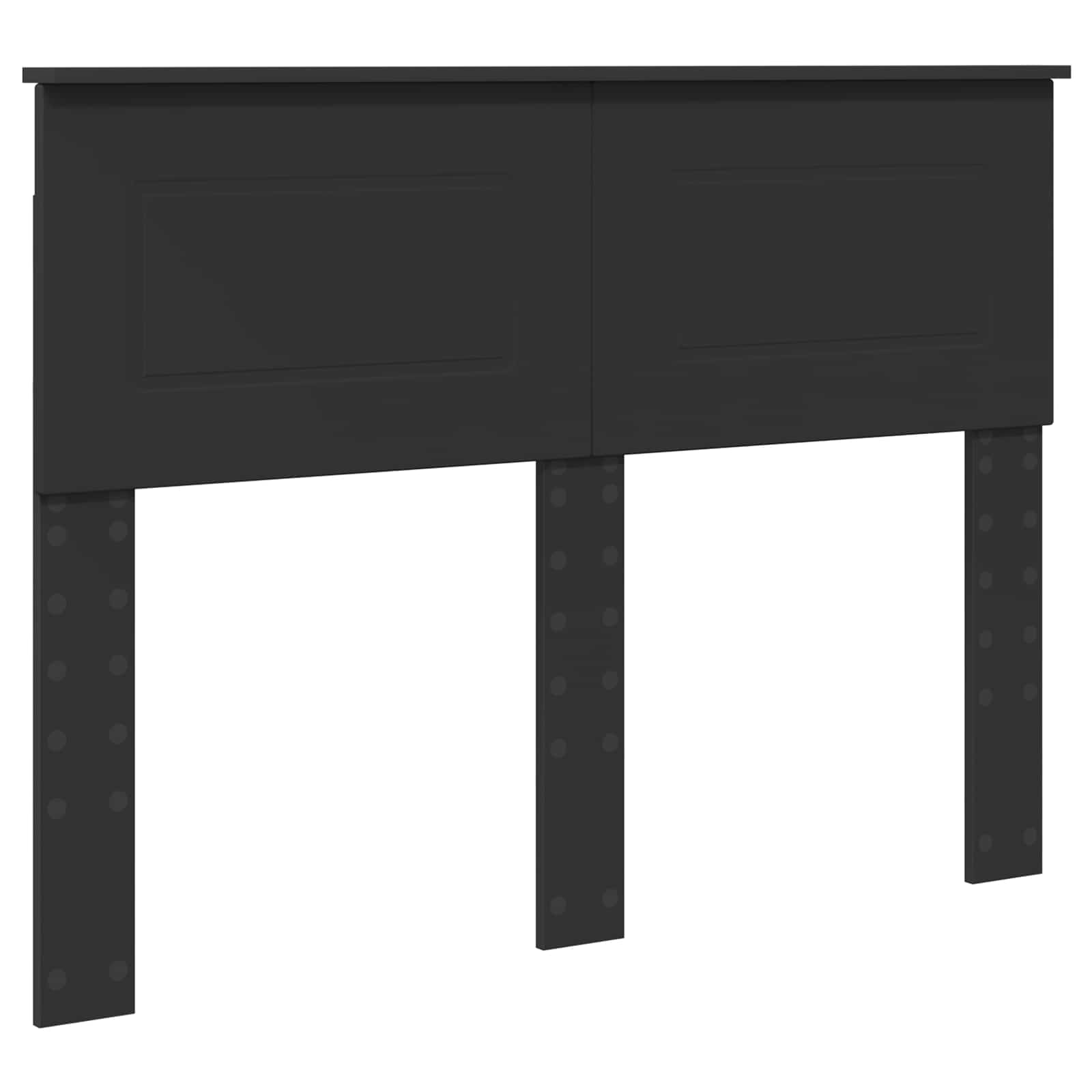 vidaXL Ramka łóżka Czarny 137 x 203 cm Materiał drewnopochodny