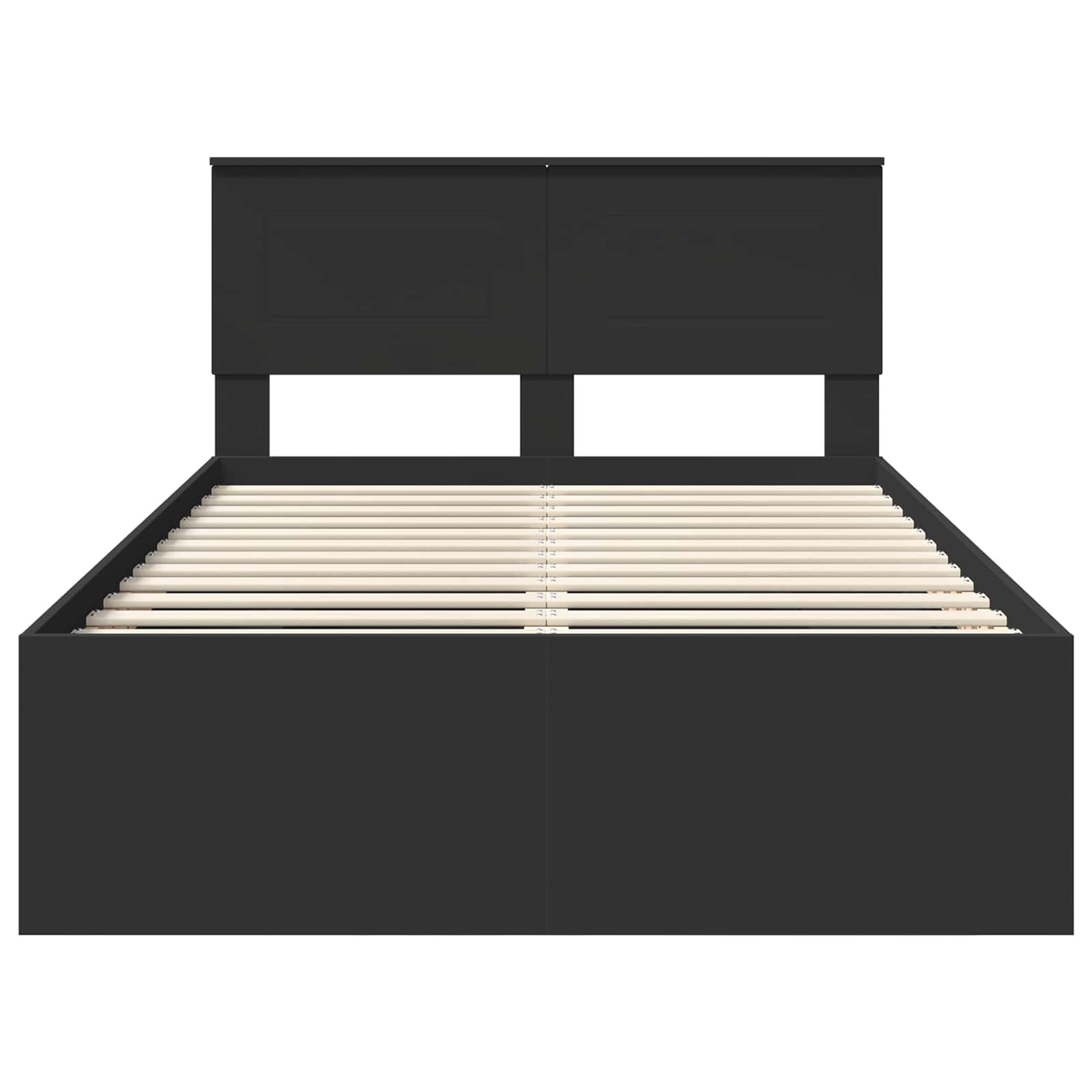 vidaXL Ramka łóżka Czarny 137 x 203 cm Materiał drewnopochodny