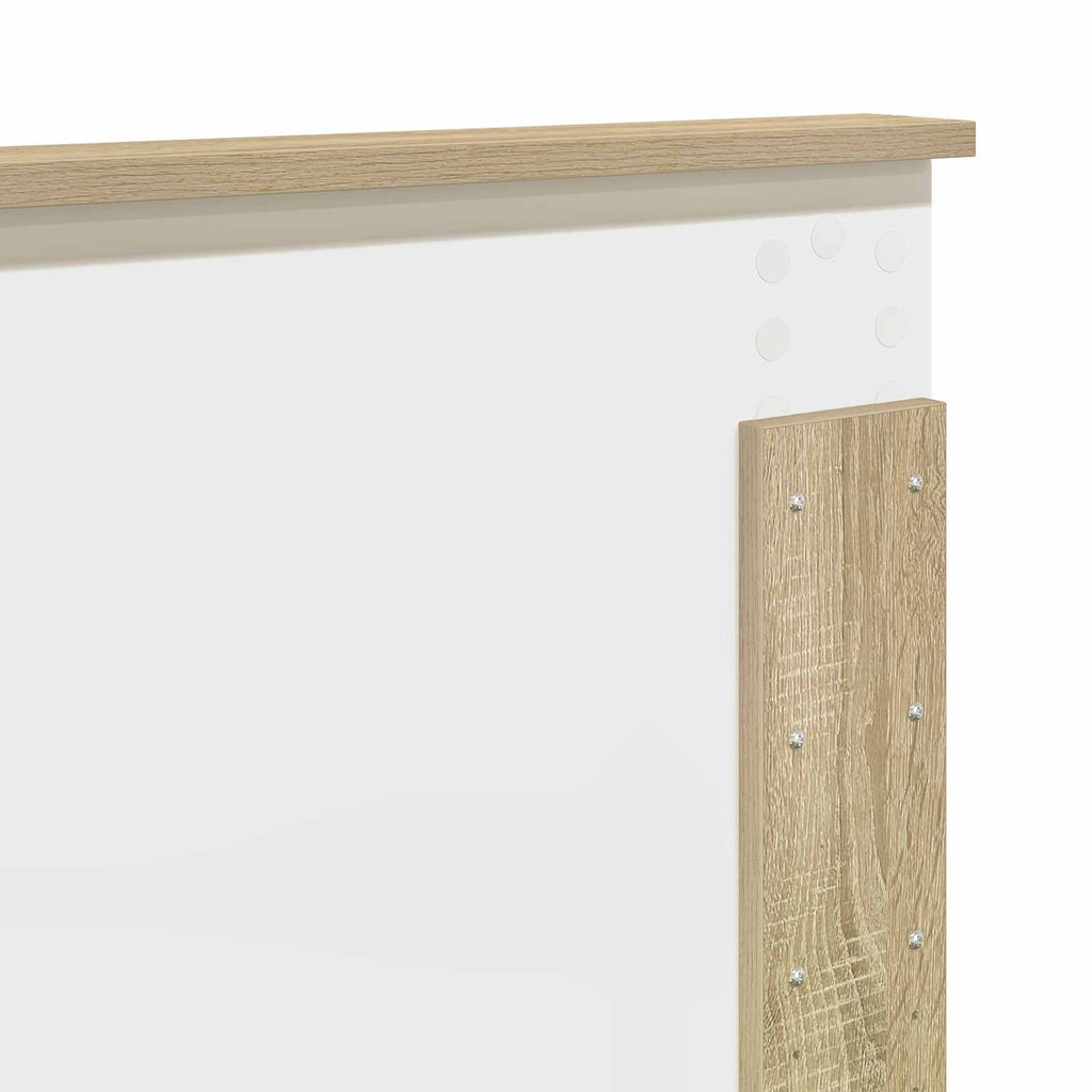 vidaXL Ramka łóżka Dąb Sonoma 137 x 203 cm Materiał drewnopochodny