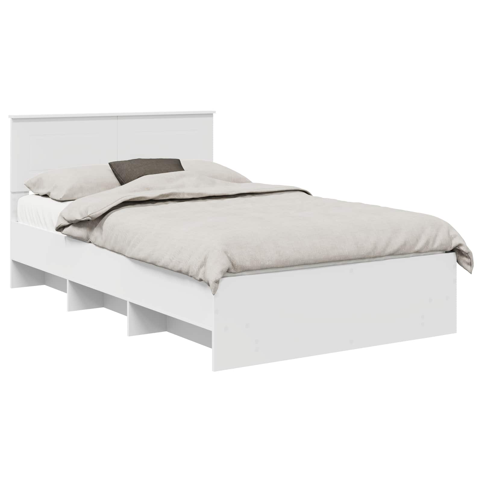 vidaXL Ramka łóżka Biały 120 x 123 cm Materiał drewnopochodny