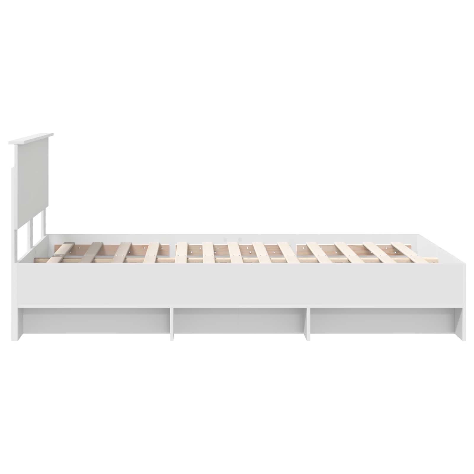vidaXL Ramka łóżka Biały 120 x 123 cm Materiał drewnopochodny