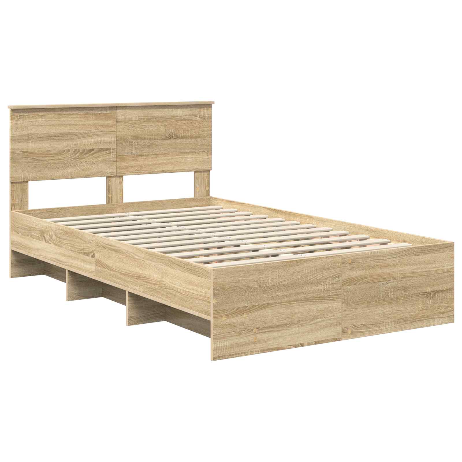 vidaXL Ramka łóżka Dąb Sonoma 120 x 123 cm Materiał drewnopochodny