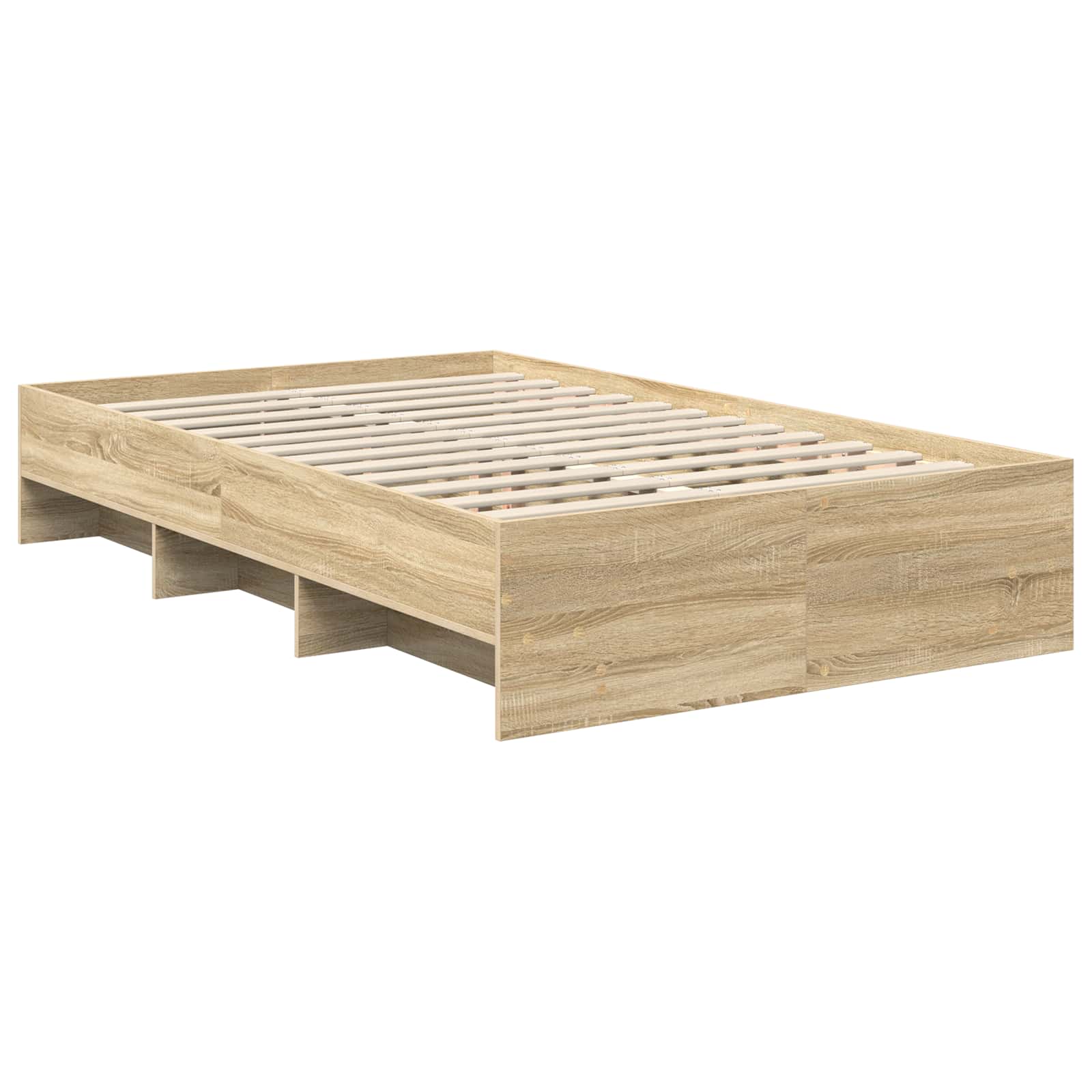 vidaXL Ramka łóżka Dąb Sonoma 120 x 123 cm Materiał drewnopochodny
