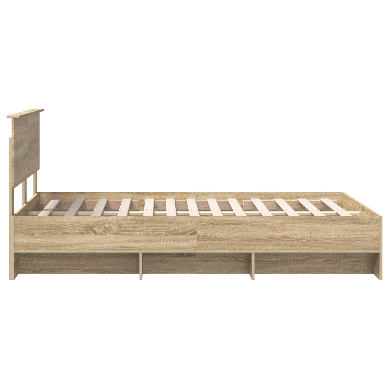 vidaXL Ramka łóżka Dąb Sonoma 120 x 123 cm Materiał drewnopochodny