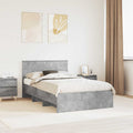 vidaXL Ramka łóżka Betonowy szary 120 x 123 cm Materiał drewnopochodny