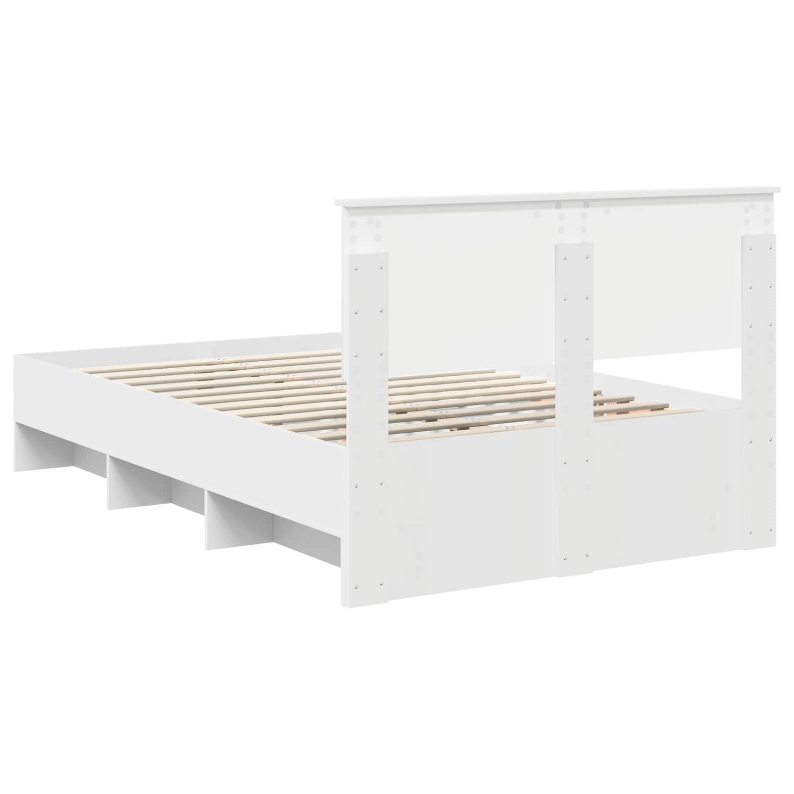 vidaXL Ramka łóżka Biały 120 x 123 cm Materiał drewnopochodny
