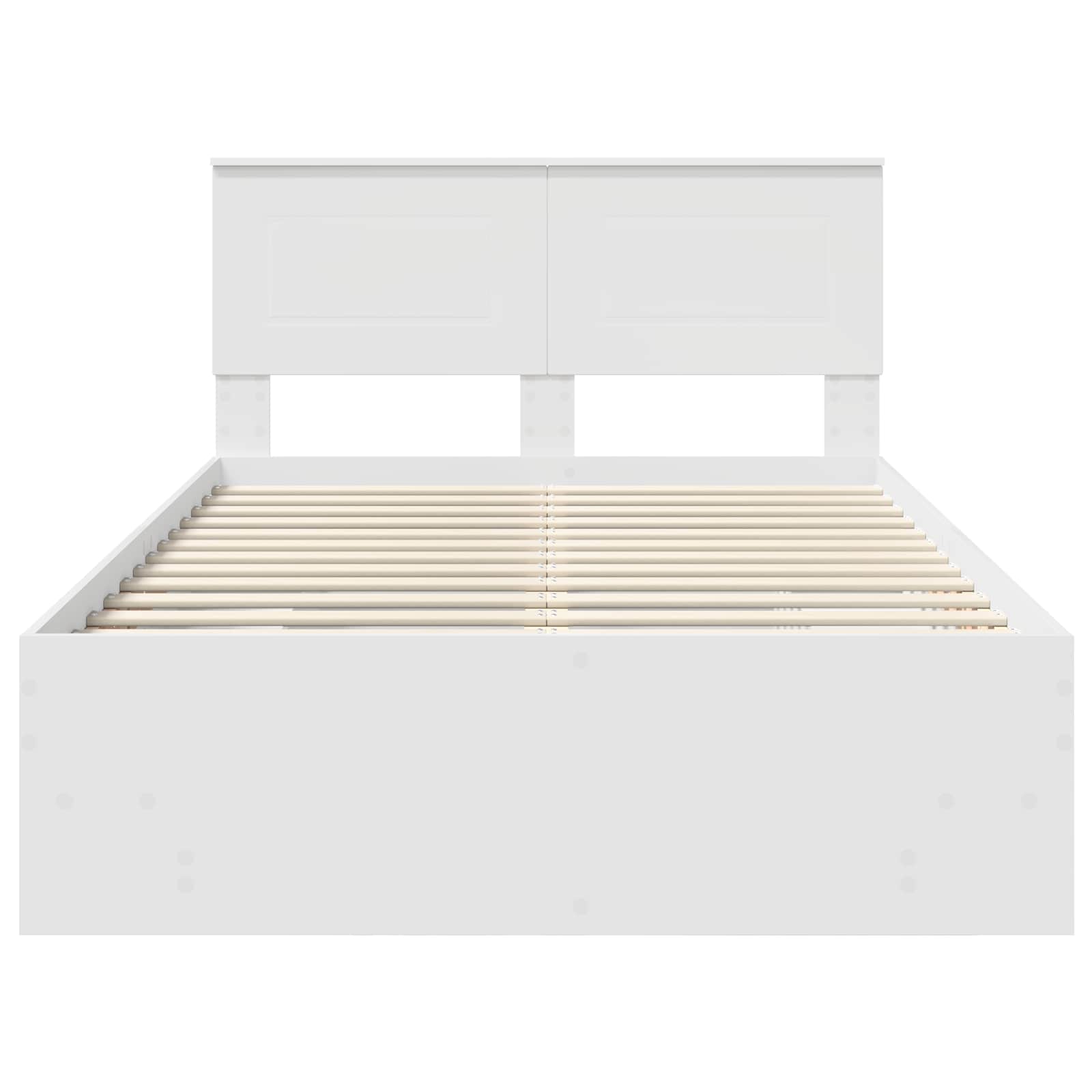 vidaXL Ramka łóżka Biały 120 x 123 cm Materiał drewnopochodny