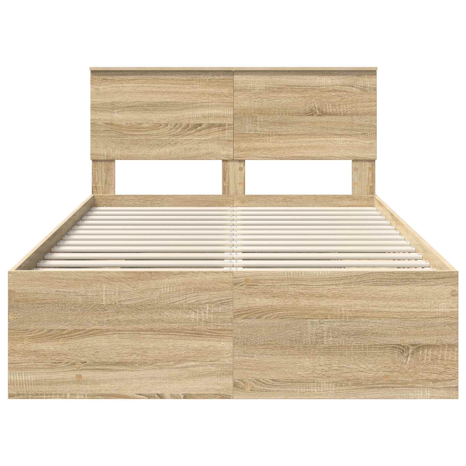 vidaXL Ramka łóżka Dąb Sonoma 120 x 123 cm Materiał drewnopochodny