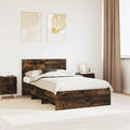 vidaXL Ramka łóżka Dąb wędzony 120 x 123 cm Materiał drewnopochodny