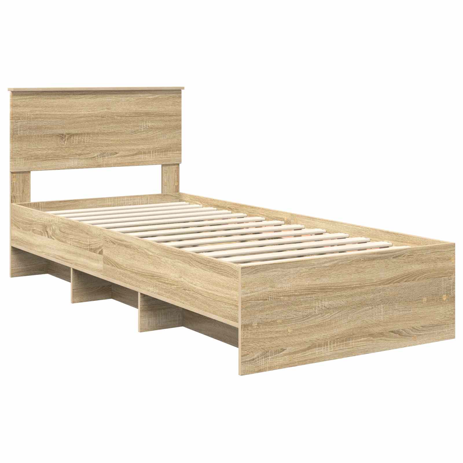 vidaXL Ramka łóżka Dąb Sonoma 120 x 123 cm Materiał drewnopochodny