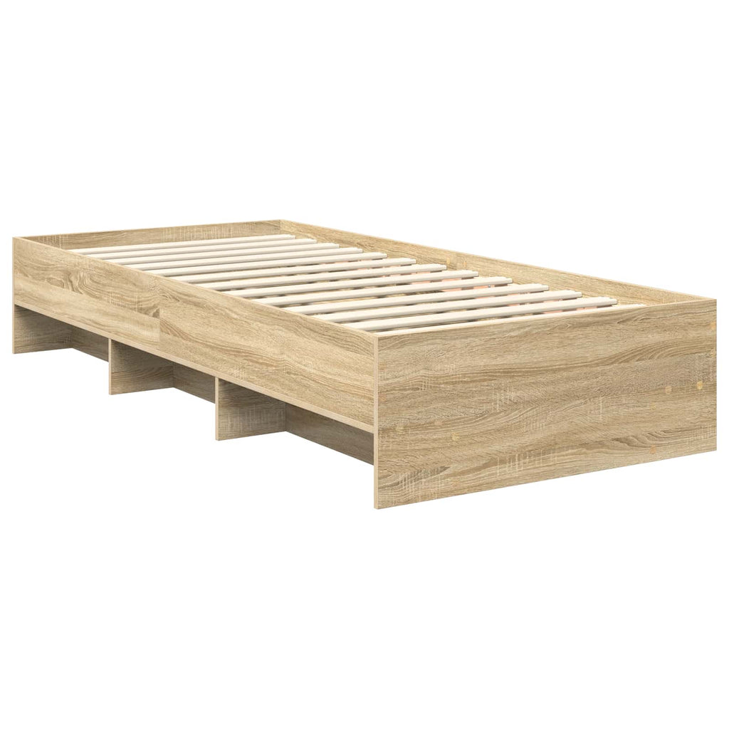 vidaXL Ramka łóżka Dąb Sonoma 120 x 123 cm Materiał drewnopochodny