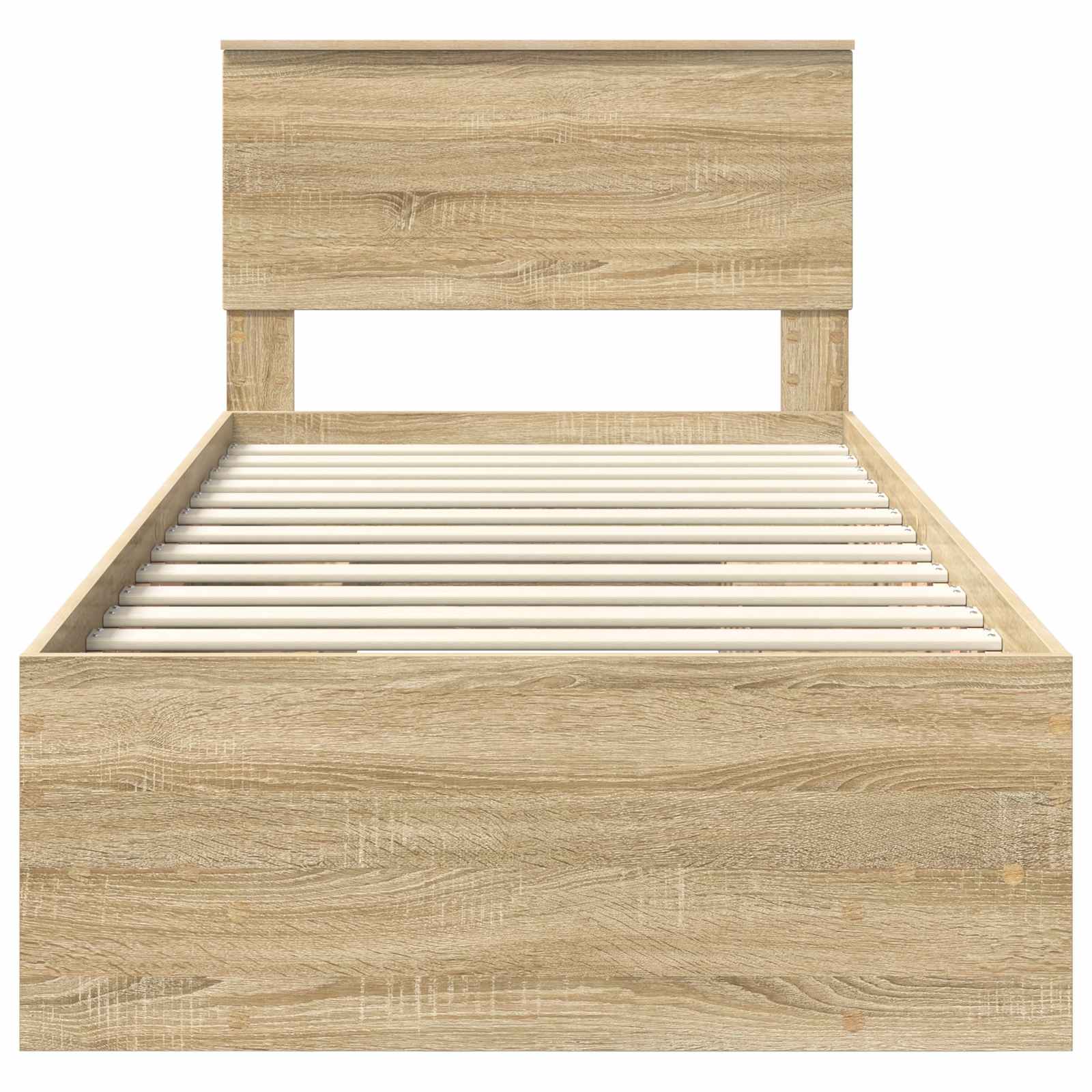vidaXL Ramka łóżka Dąb Sonoma 120 x 123 cm Materiał drewnopochodny