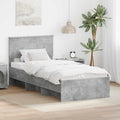 vidaXL Ramka łóżka Betonowy szary 120 x 123 cm Materiał drewnopochodny