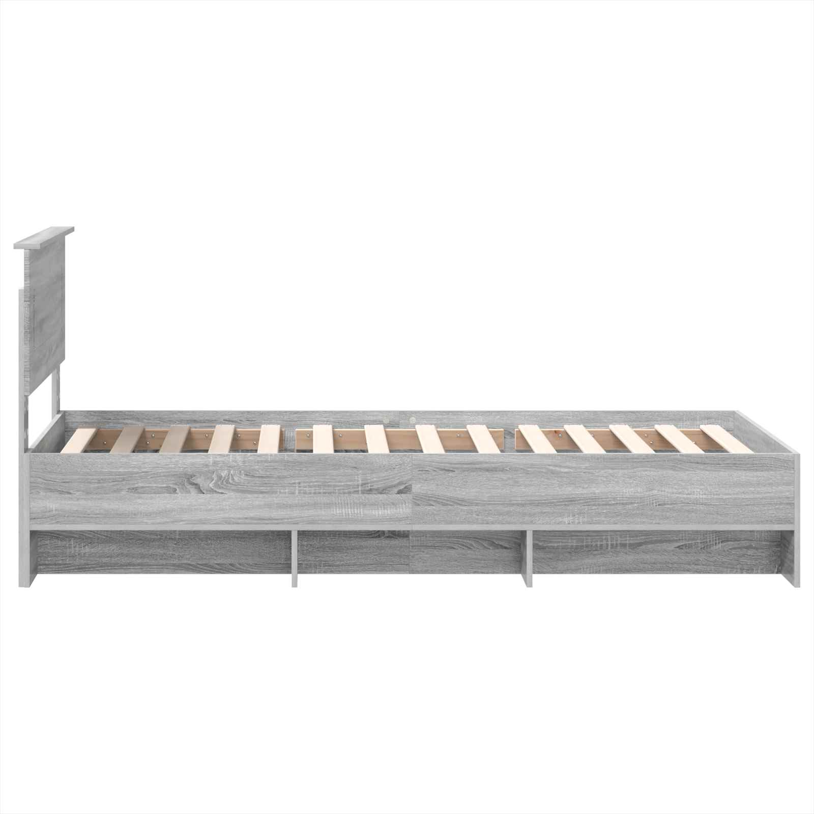 vidaXL Ramka łóżka Szary Sonoma 120 x 123 cm Materiał drewnopochodny
