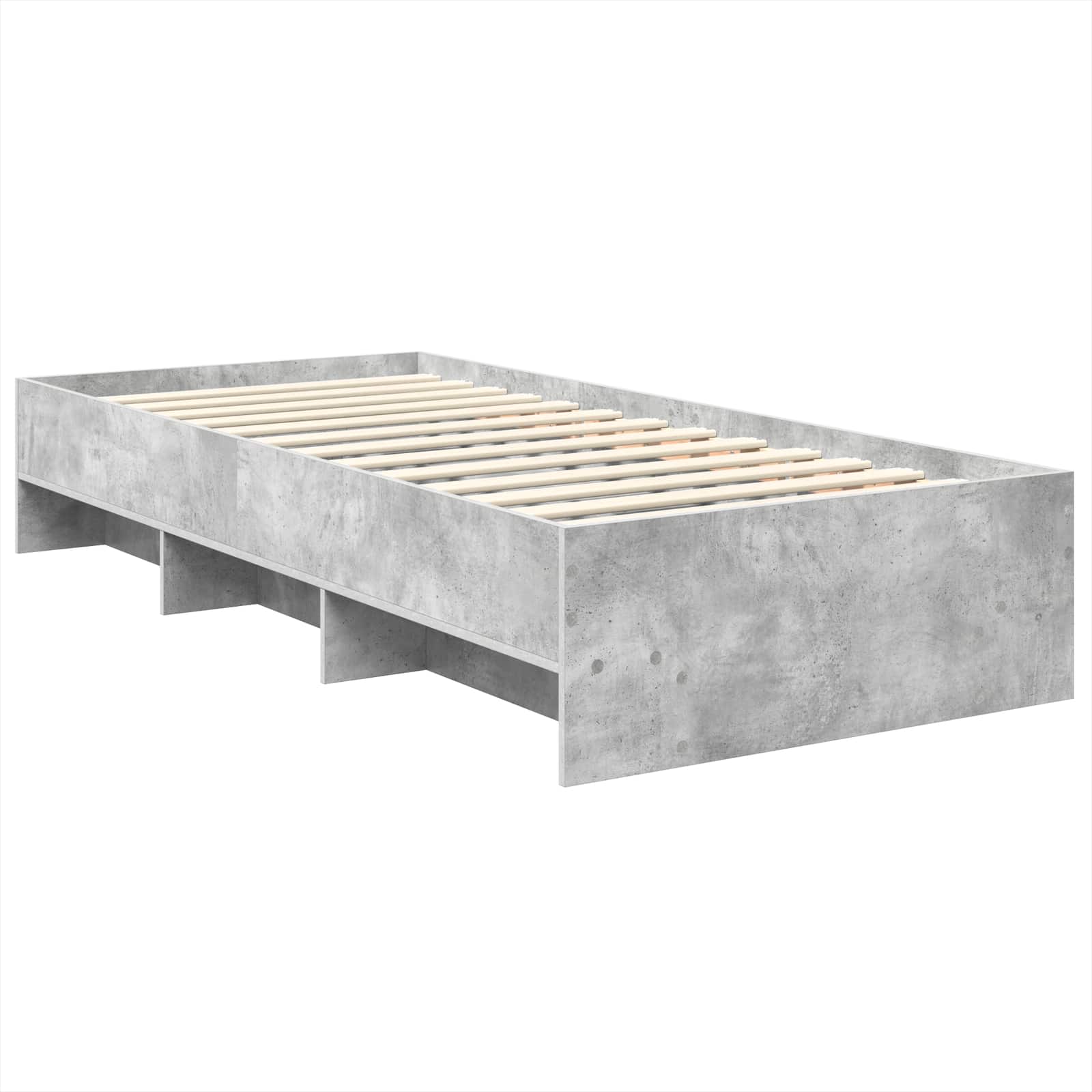 vidaXL Ramka łóżka Betonowy szary 90 x 200 cm Materiał drewnopochodny