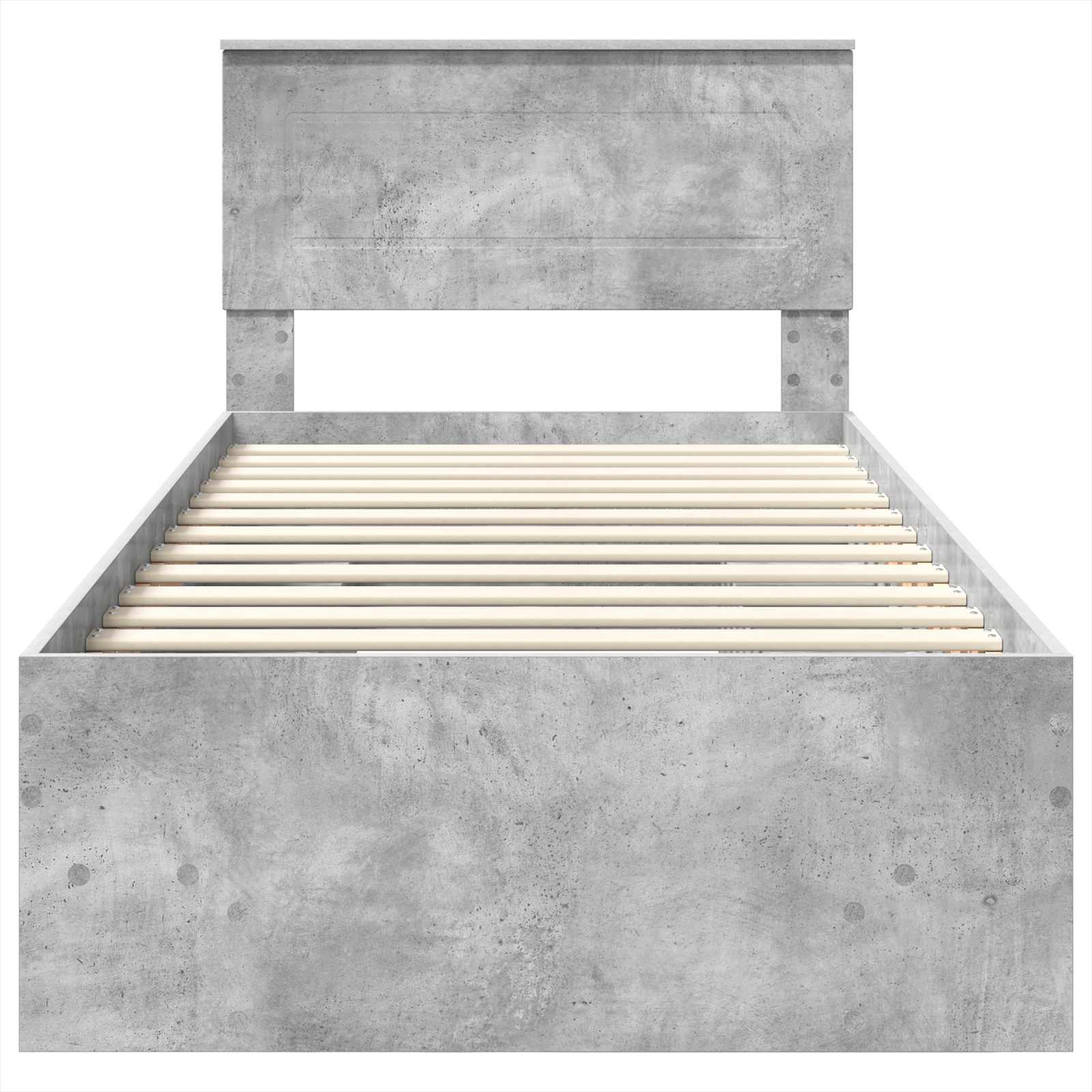 vidaXL Ramka łóżka Betonowy szary 90 x 200 cm Materiał drewnopochodny